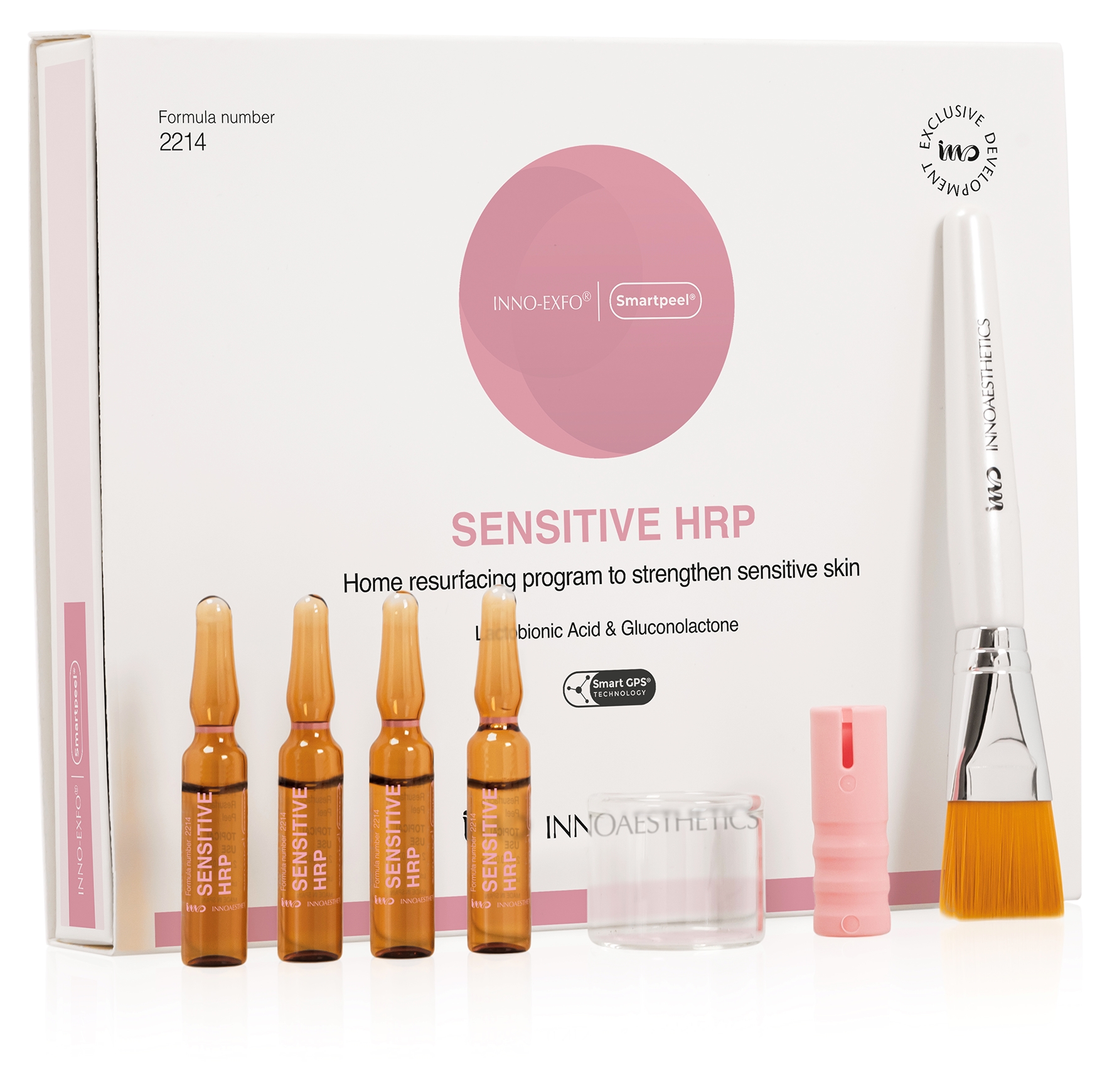 INNO Exfo Sensitive Peel HRP: Sanftes Auffrischungsprogramm für empfindliche und hyperreaktive Haut, 4*2 ml