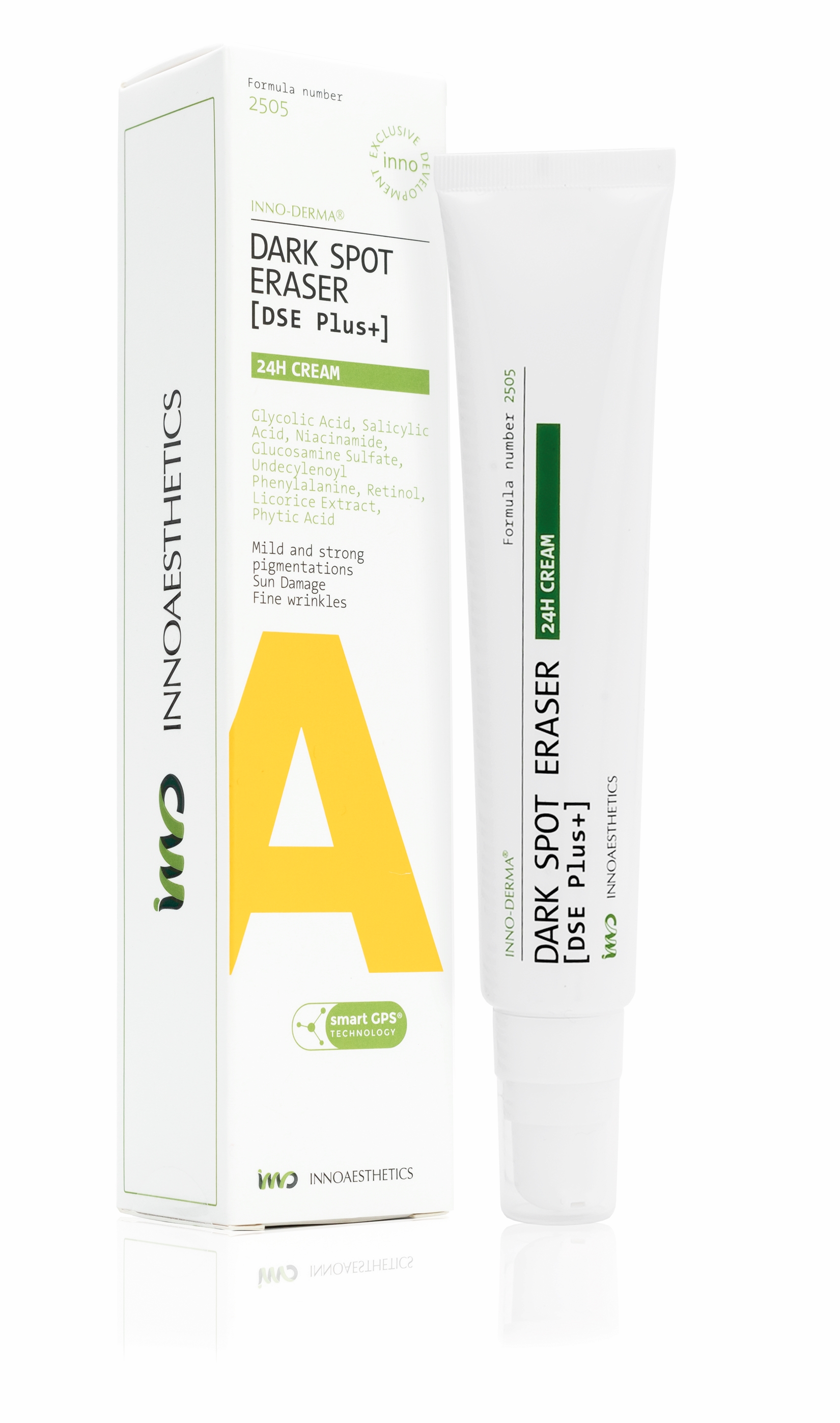 INNO Derma Dark Spot Eraser DSE + 24h Cream: Revolutionäre Hyperpigmentierungsbehandlung und Hautverjüngung- 50 g